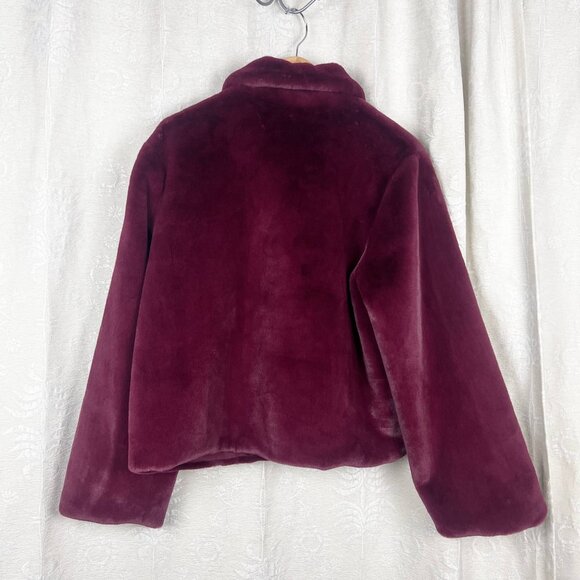 Plush faux fur cropped jacket deep pink whimsigoth princess luxury A New Day XXL - Picture 4 of 8